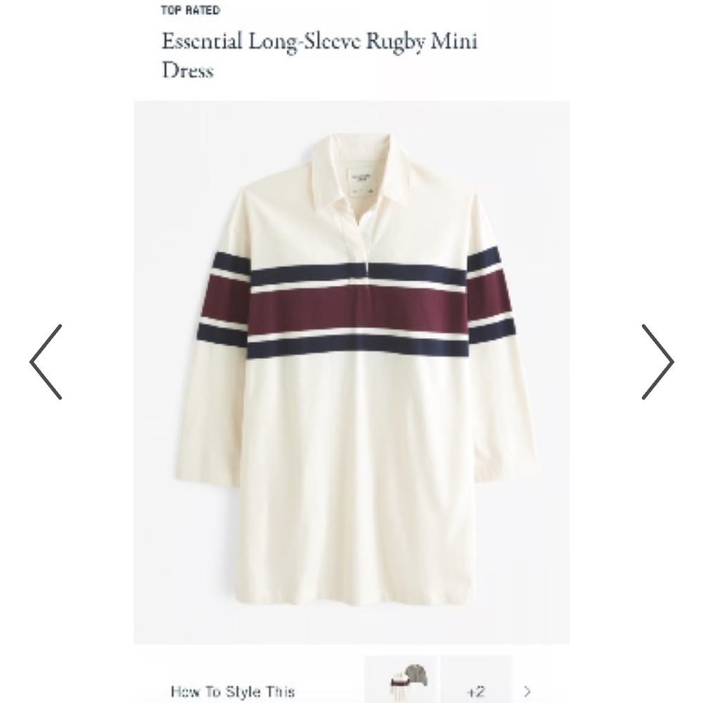 NWT Abercrombie & Fitch Rugby Mini Dress